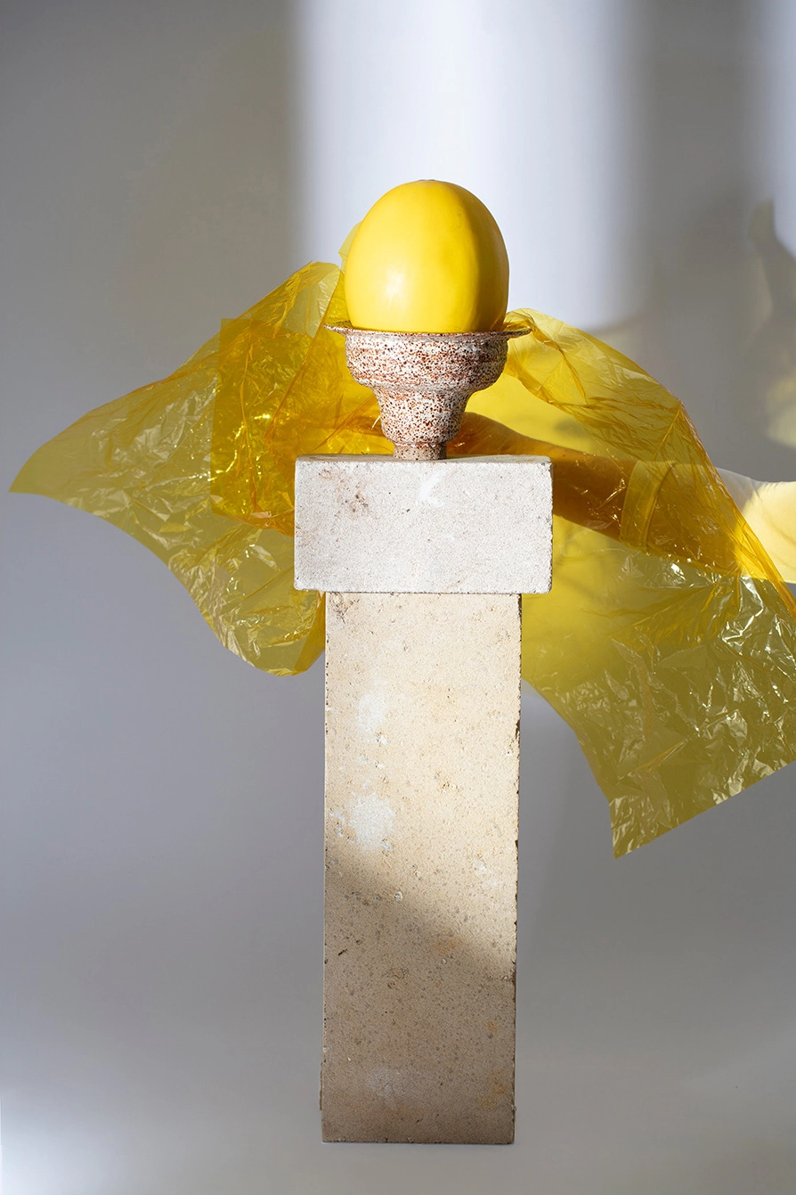 On set, Groundwork shoot, 2019. Feat. ceramic vessel by Joan Partyka.