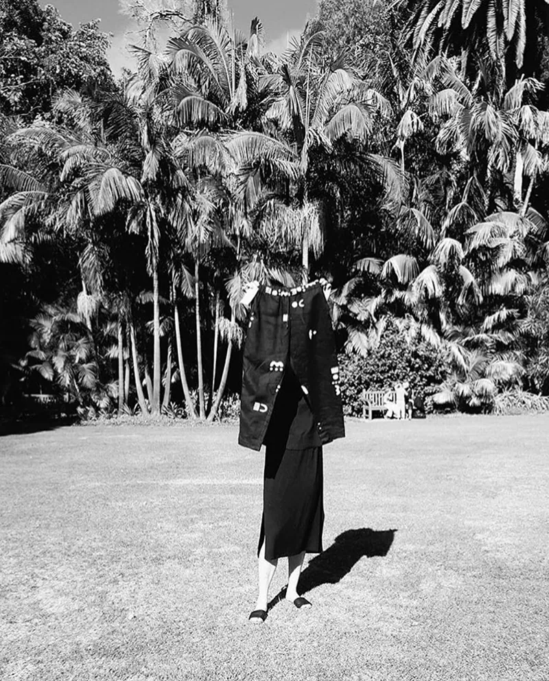 Hannah's drawstring pants made up in 100% linen hand screen printed by textile artist, Ruby Talbot-Dunn