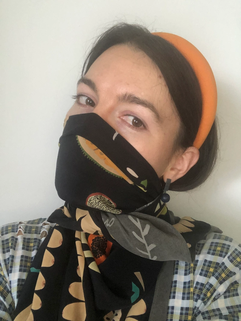 Clare's Puffy Headband, Summer~Feels Scarf and Miro Earrings